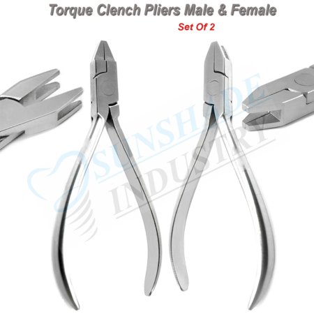 Orthodontic Torquing Clench Pliers Male & Female Dental Instruments Dentist Tool